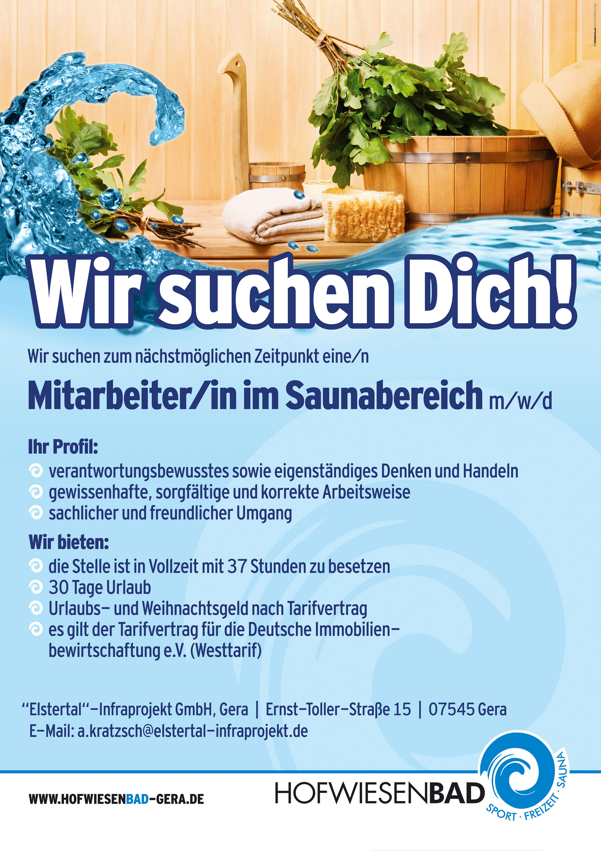 Stellenausschreibung Hofwiesenbad Sauna Stellenausschreibung Hofwiesenbad Sauna