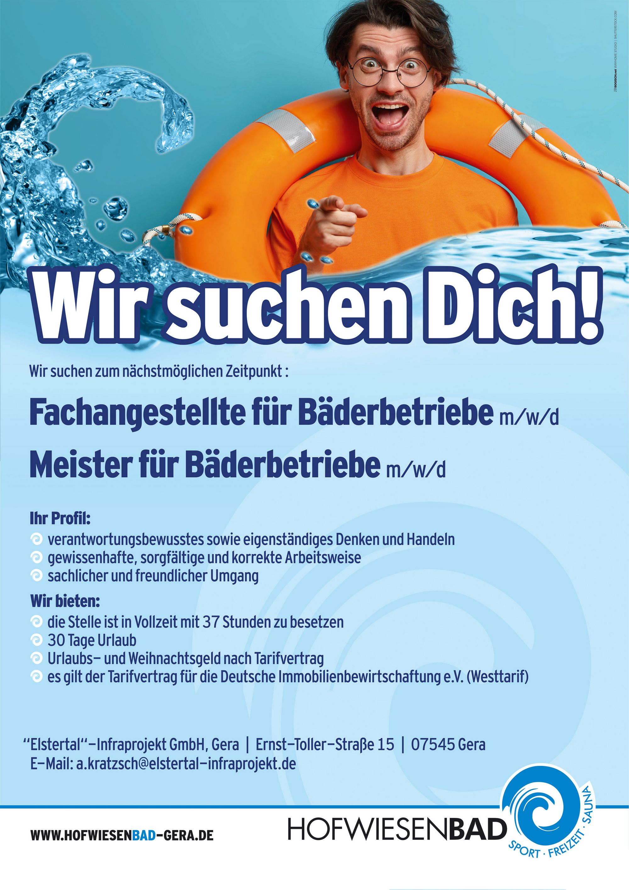 Stellenausschreibung Hofwiesenbad Stellenausschreibung Hofwiesenbad